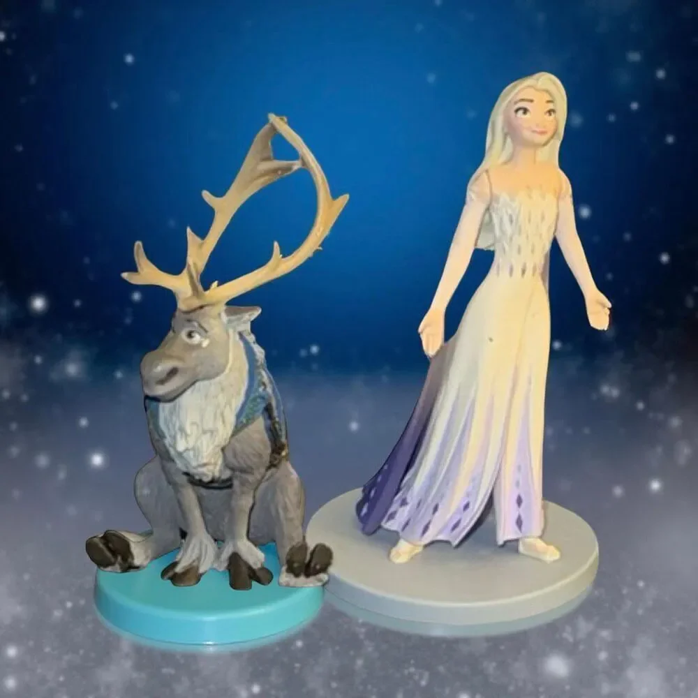 Disney's Frozen 2 Elsa & Sven Cake Toppers Figures 3” A48